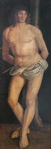 St Sebastian, post 1490 (tempera på lerret) av Lorenzo Costa