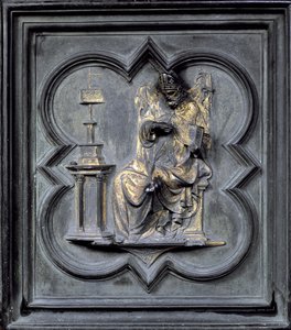 St Augustine, panel H av norddørene til dåpskapellet i San Giovanni, 1403-24 (bronse)