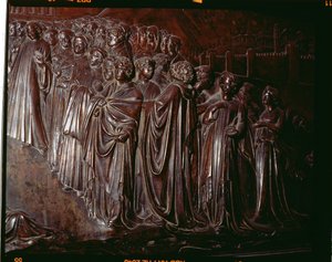 The Shrine of St. Zenobius, detalj av mengden, 1432-5 bronse detalj av 97641