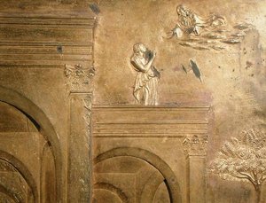 Historien om Jakob og Esau, detalj fra det originale panelet fra østdørene til dåpskapellet av Lorenzo Ghiberti