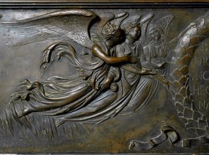 To engler, detalj av relikvieskrinet til St. Zenobe. (Bronse relieff, 1432-1442) av Lorenzo Ghiberti