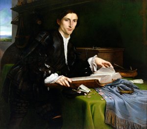 Nobleman, i studioet hans (etter restaureringen).
