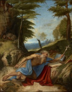 Den angrende Saint Hieronymus. Rundt 1513 av Lorenzo Lotto
