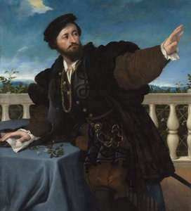 Portrett av en mann, muligens Girolamo Rosati, 1533-34 av Lorenzo Lotto