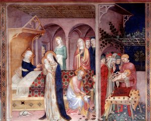 Fødsel av døperen Johannes og omskjæring (fresco