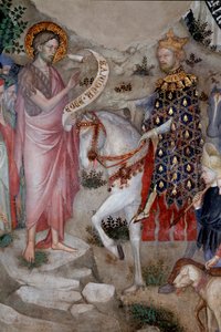 Predikasjon av døperen Johannes, detalj (Fresco av Lorenzo Salimbeni