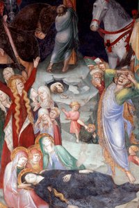 Korsfestelsen, detalj (Fresco av Lorenzo Salimbeni