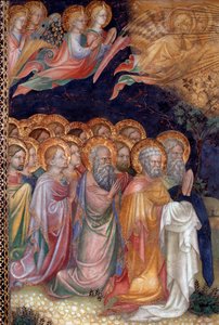Jesu dåp av døperen Johannes som døper Jesus Detail Fresco av Lorenzo av Lorenzo Salimbeni