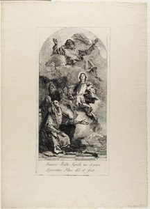 Saint Anne og Saint Joachim tilbyr jomfru Maria som barn til den evige far av Lorenzo Tiepolo