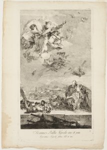 Saint Thecla ber for slutten av pesten i byen Este av Lorenzo Tiepolo