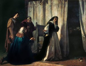 La dronning Jeanne Iere dite Jeanne la Folle (Juana la Loca) (1479-1555) Maleri av Lorenzo VALLES (1830-1910). Madrid. Prado-museet. av Lorenzo Valles
