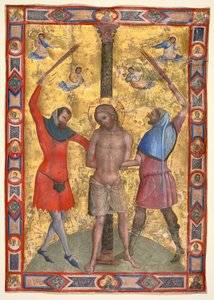 Miniatyr fra en Mariegola: The Flagellation, ca. 1350-1375.