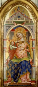 Jomfruen og barnet. Maleri av Lorenzo Veneziano (1300-tallet)