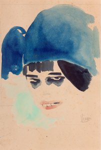 Portrett, ca. 1912 (akvarell og blyant på papir)
