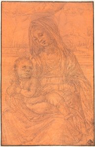 Jomfruen og barnet av Lorenzo di Credi