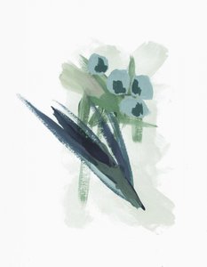 Abstrakte blå blomster av Lori Ann Folz