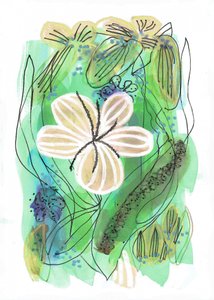 Abstrakt blomsterhage av Lori Ann Folz