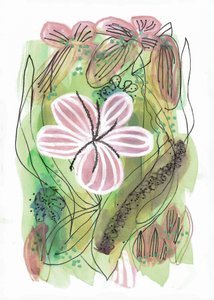 Abstrakt rosa blomstermønster av Lori Ann Folz