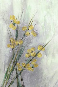 Delikate gule botaniske motiver