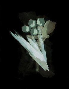 Dempet, abstrakt blomstermotiv av Lori Ann Folz
