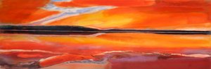 Phoenix Rising, 2014, olje og skjellakk på gessopanel