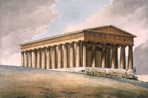 Theseus-tempelet i Athen av Louis (after) Dupre