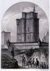 The Keep of Vincennes, gravert av Schroeder (gravering) av Louis (after) Marckl