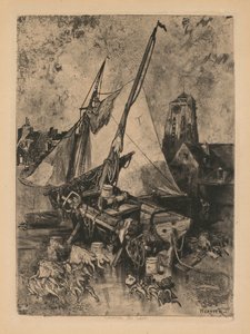 Fiskebåter, Normandie (Environ de Caen)