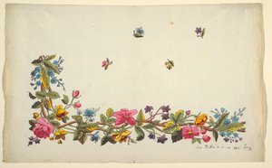 Blomsterdesign for trykt tekstil