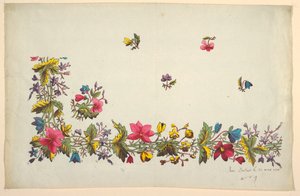 Blomsterdesign for trykt tekstil