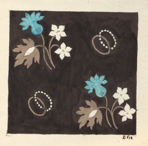 Blomsterdesign for trykt tekstil
