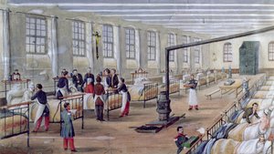 Militærsykehuset i Val-de-Grace i Paris, 1854 av Louis Amable Crapelet