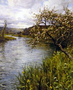 Springtime (olje på lerret) av Louis Aston Knight