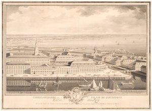 København Palace Christiansburg av Louis Auguste Le Clerc