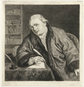 Portrett av komponisten og etseren Johan Antoni Kauclitz Colizzi av Louis Bernard Coclers