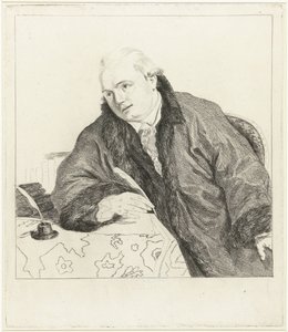 Portrett av komponisten og etseren Johan Antoni Kauclitz Colizzi av Louis Bernard Coclers
