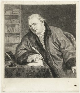Portrett av komponisten og etseren Johan Antoni Kauclitz Colizzi av Louis Bernard Coclers