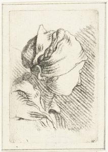 Studieark med et kvinnehode med et skjerf av Louis Bernard Coclers