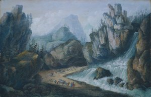 Torrent og foss i Alpene av Louis Bélanger