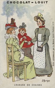 Leier av stoler (chromolitho) av Louis Borgex