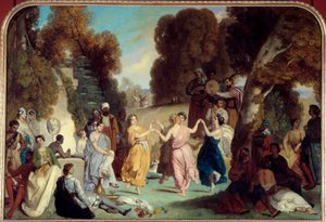 Dance of the Muses Maleri av Louis Boulanger (1806-1867) 1851 Søn. 2,2x3,25 m Paris, Carnavalet-museet