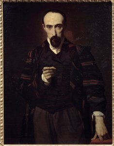 Portrett av Achille Deveria (1800-1857) maler og gravør. Maleri av Louis Boulanger (1806-1867) av Louis Boulanger