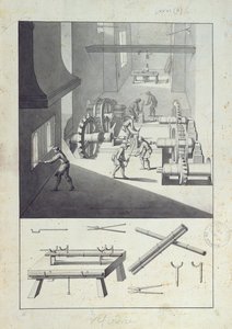 Produksjon av kanoner, tegning for 