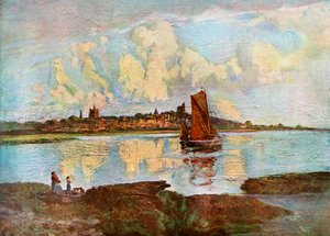Maldon, fra Heybridge, Essex, 1924-1926. av Louis Burleigh Bruhl