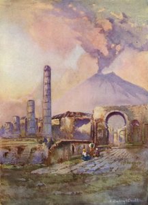 Pompeii, Vesuv i det fjerne av Louis Burleigh Bruhl