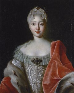 Elisabeth Ire (imperatrice de Russie) - Portrett av storhertuginne Elisabeth Petrovna (1709-1761) par Caravaque, Louis (1684-1754). Olje på lerret, størrelse: 78x63, slutten av 1720-tallet, State Hermitage, St. Petersburg