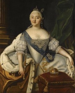 Portrett av keiserinne Elisabeth 1709-1762 av Louis Caravaque