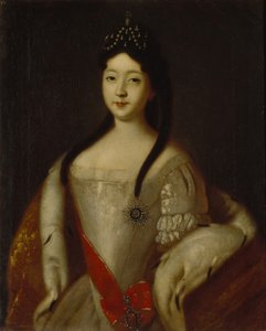 Portrett av Tsesarevna Anna Petrovna av Russland 1708-1728, datter av keiser Peter I av Russland, 1725