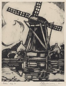 Molen (original tittel på objekt) av Louis Cardinaals (signed by artist)