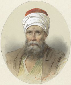 Mann med turban av Louis Chantal